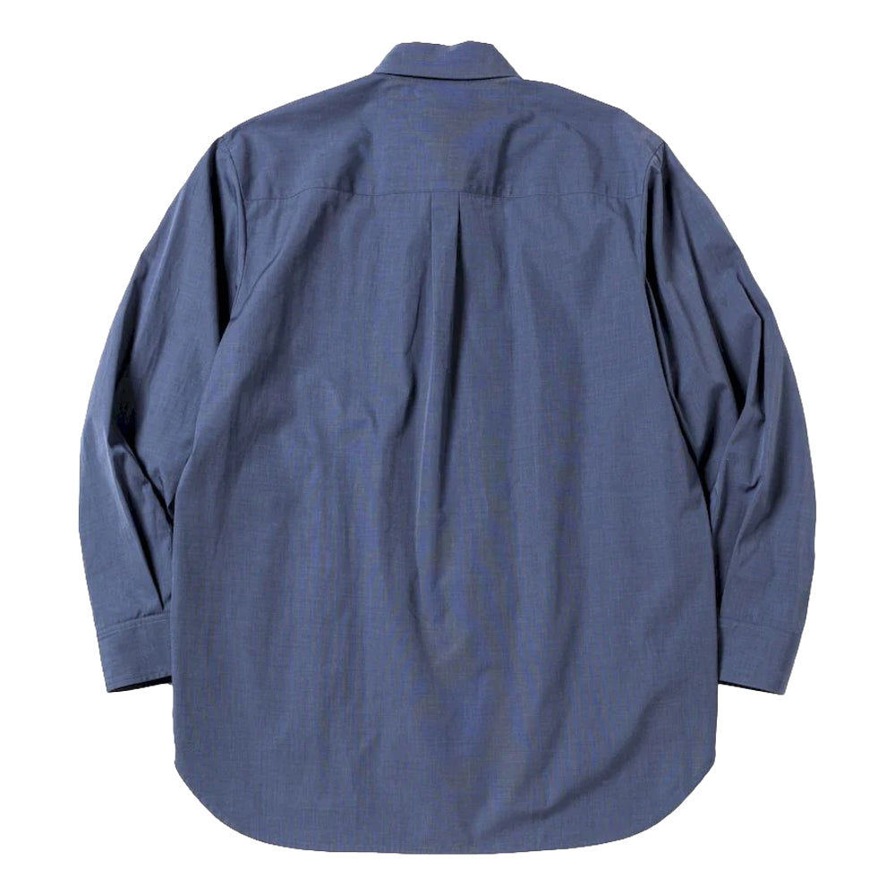 MEANSWHILE TRINITY CLOTH ROUND CUT SHIRT PRUSSIAN BLUE - Stylish Casual Wear for Men, Perfect for Office, Dating & Daily Outfits