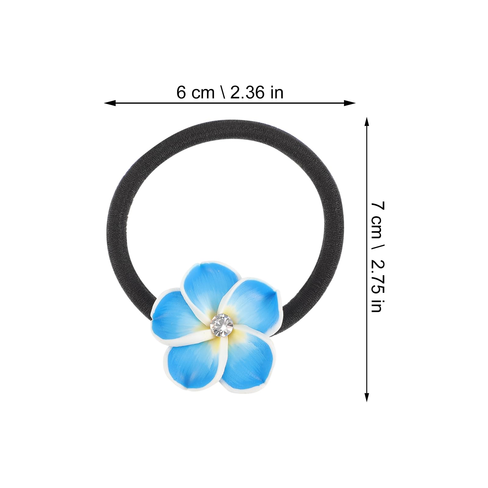 LALAFINA 10 Pack Hawaiian Plumeria Hair Ties - Elastic Hair Bands for Women & Girls, Non-Slip Hair Ropes, Soft Rubber Hair Accessories for School, Work, Beach, and Everyday Use
