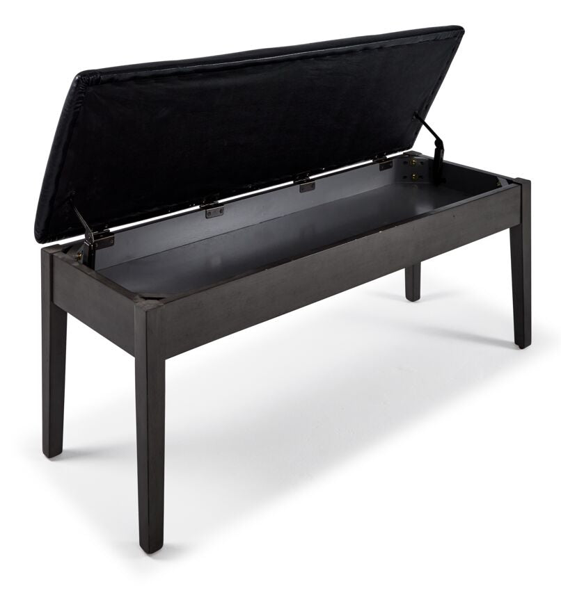 Belwood Storage Bench with Cushion - Grey, Modern Entryway Bench with Hidden Storage for Shoes, Blankets & Toys, Perfect for Living Room, Bedroom, or Hallway