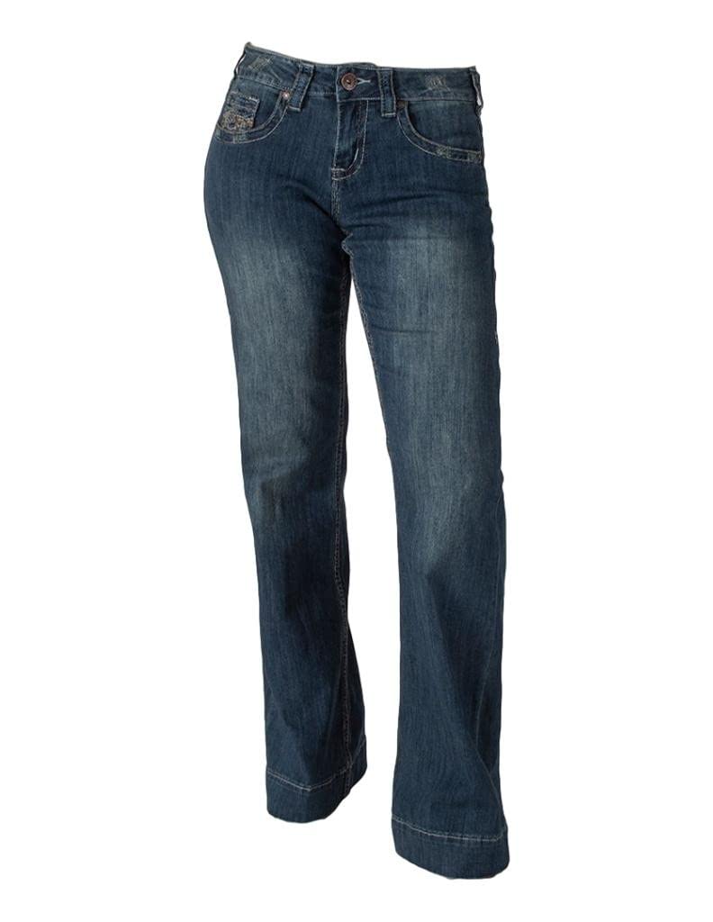 Cowgirl Tuff Western Jeans for Women - Wide Leg Bootcut Denim Pants with Comfortable Stretch | Perfect for Rodeo, Horseback Riding & Country Fashion