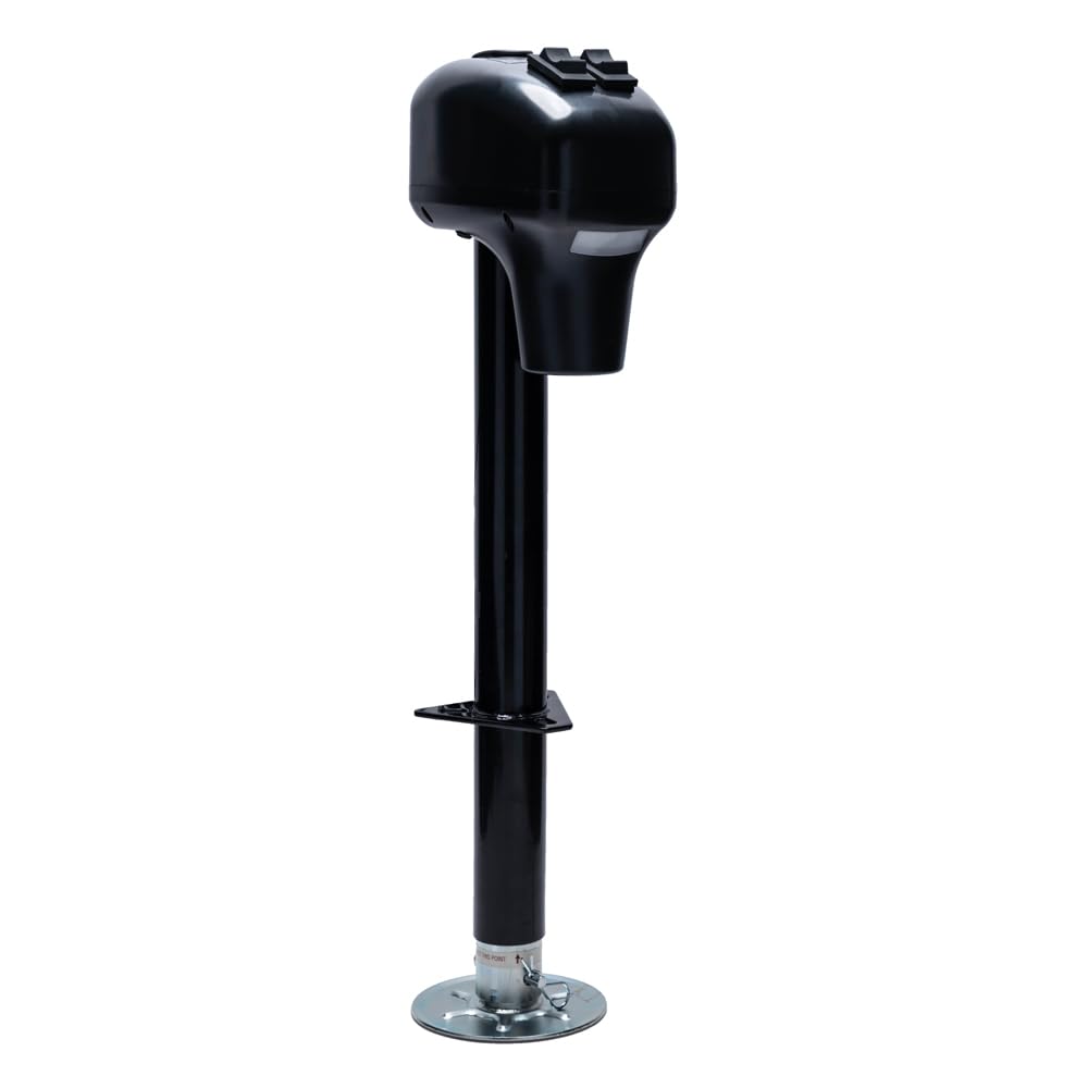 3500LB Heavy-Duty Power Tongue Jack with LED Light for Night Use - Ideal for Campers, RVs, Trailers, Boats & Off-Road Vehicles | Perfect for Nighttime Parking, Loading & Unloading in Low-Light Conditions