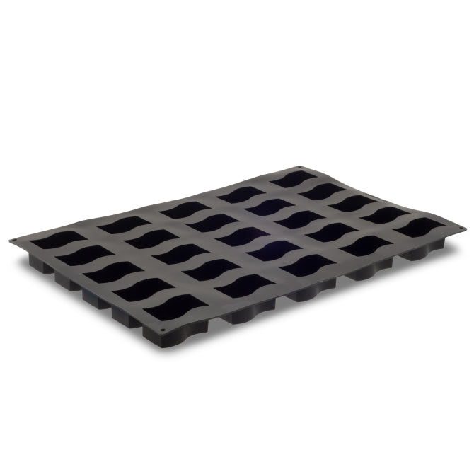 Pavoflex Silicone Wave Mold - 25 Cavity Flexible Baking Mold for Chocolate, Candy, Ice Cubes & Soap Making - Perfect for DIY Desserts, Party Treats & Craft Projects