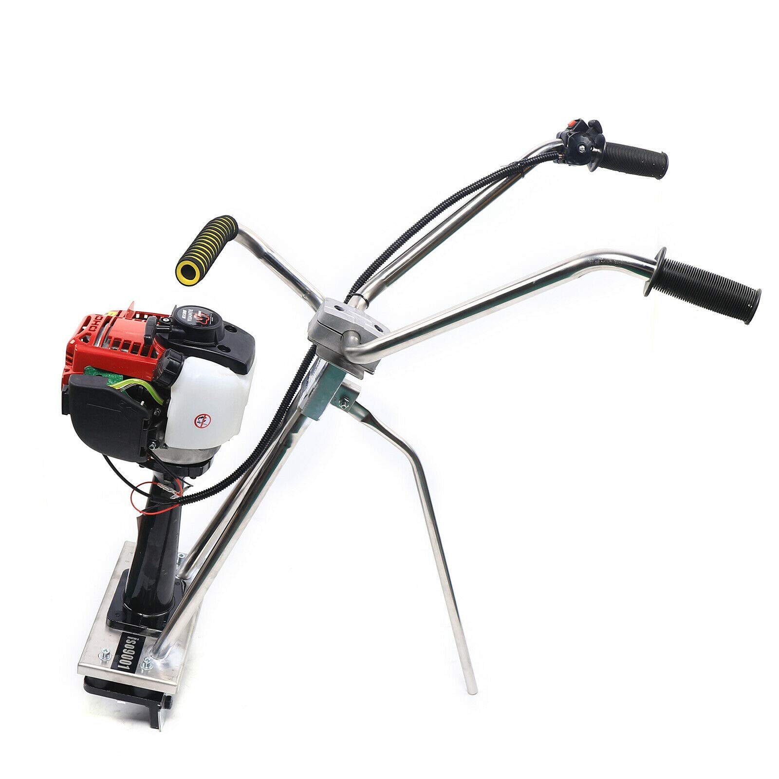 4 Stroke Concrete Vibrating Leveling Machine - Heavy Duty Tamp Beam Surface Finisher & Power Trowel for Concrete Screeding | Professional Soil Compactor & Tamper Machine with Stainless Steel Body | Ideal for Driveway Paving, Patio Leveling & Construction Projects