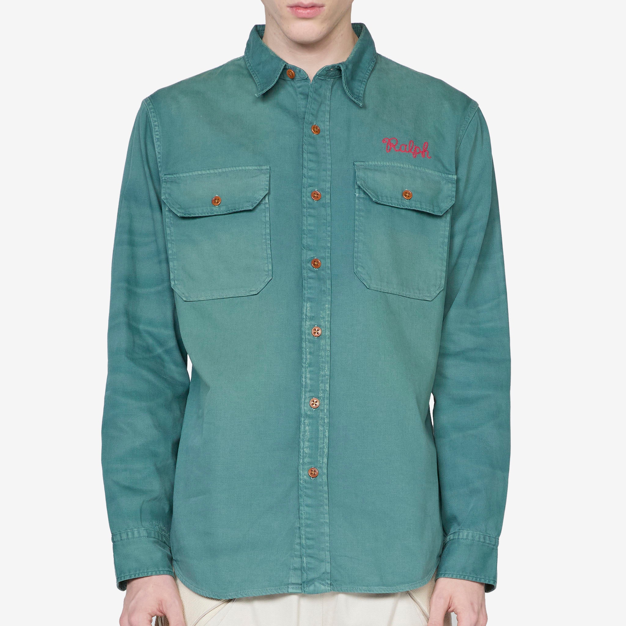 Classic Fit Denim Work Shirt for Men - Lorain Blue Wash - Comfortable Cotton Button Down Shirt for Casual Wear & Outdoor Activities