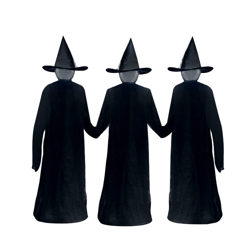 Halloween Sound Activated Motion Sensor Decor - Talking Witch Hand Prop for Spooky Party Decorations (Black, One Size) - Perfect for Haunted Houses, Trick or Treat Displays & Halloween Yard Decor