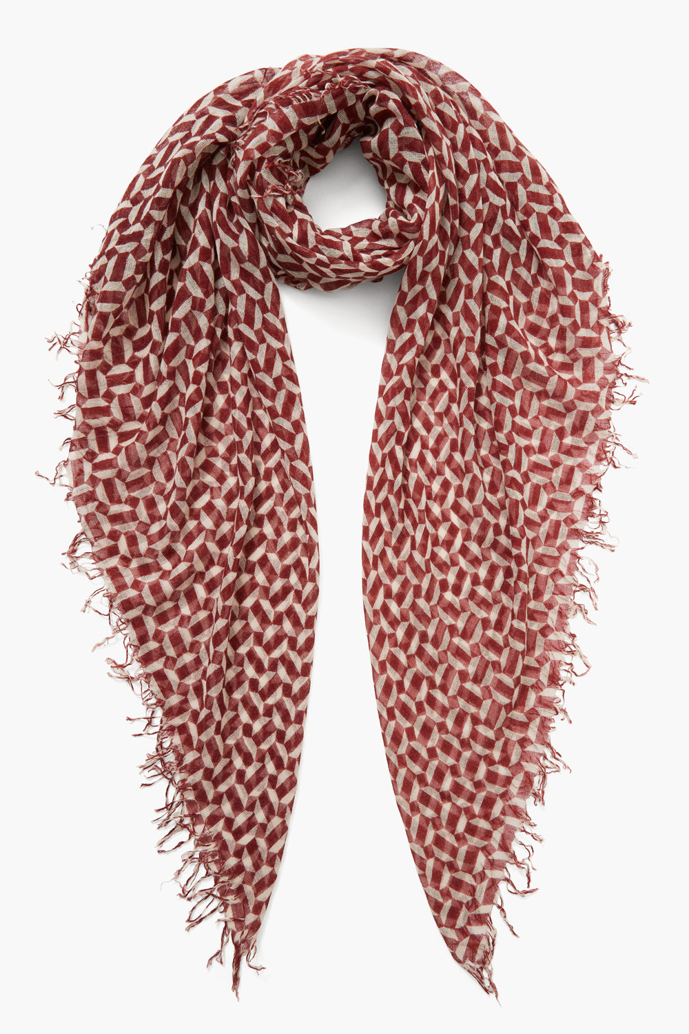 Luxury Cashmere Silk Scarf - Soft Warm Winter Shawl Wrap for Women - Harissa Tile Pattern - Perfect for Gifts, Travel & Formal Occasions