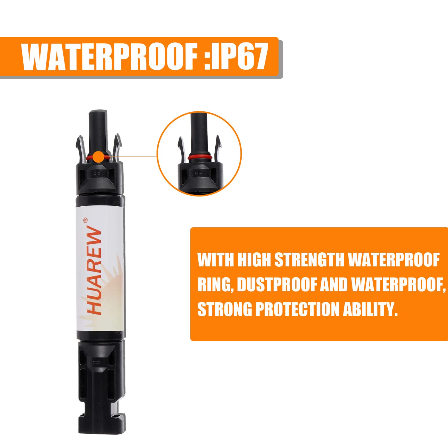 10A Waterproof In-Line Solar Fuse Holder with Fuse - 10 Amp PV Inline Fuse for Solar Panels, Controllers & Battery Systems - Black - Ideal for Off-Grid Solar Power & RV Applications