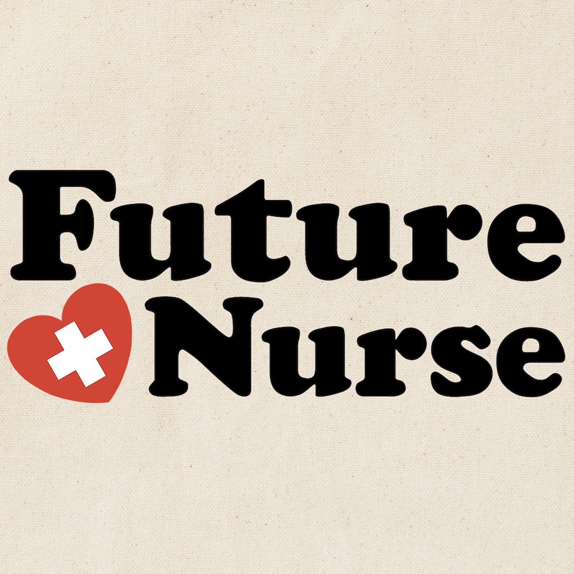 Future Nurse Tote Bag - Natural Canvas Reusable Shopping Bag for Nurses & Medical Students - Perfect for Work, School & Grocery Shopping