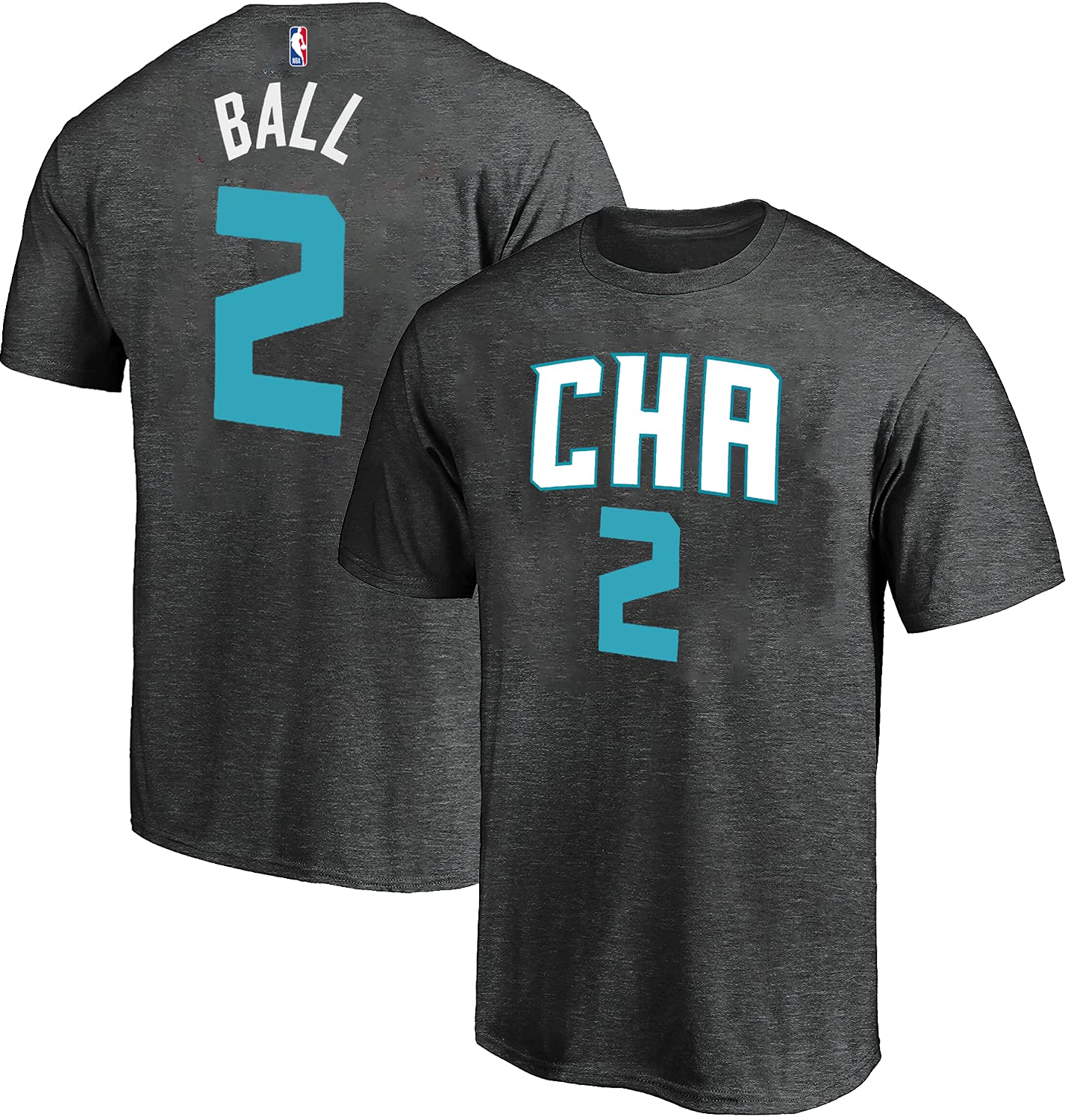 NBA Youth Charcoal Gray Player Name & Number T-Shirt - Kids Basketball Jersey for Game Day, School, and Fan Events