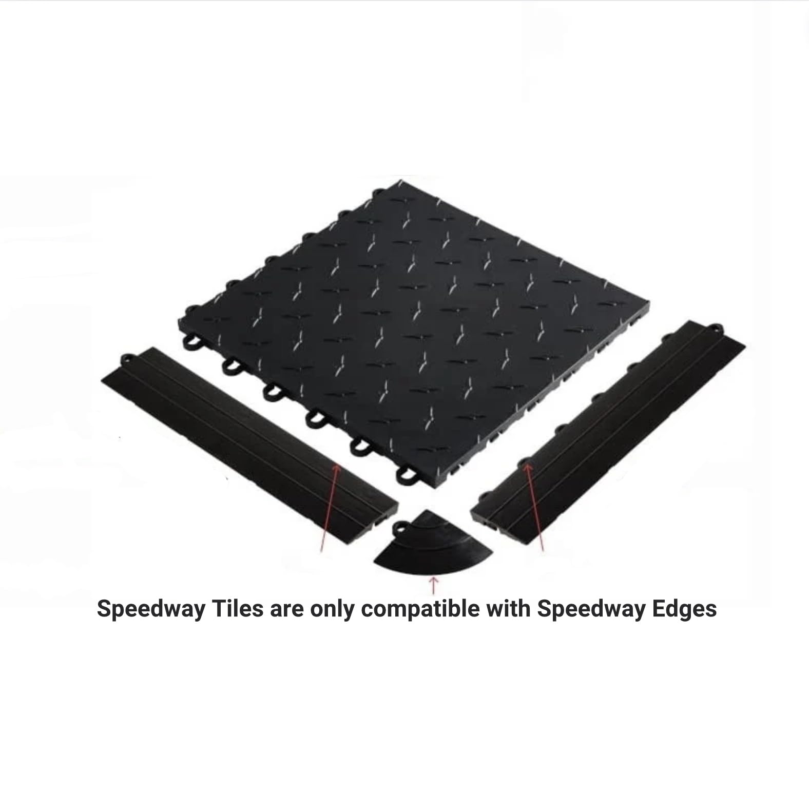 Speedway Garage Floor Diamond Tile - 12