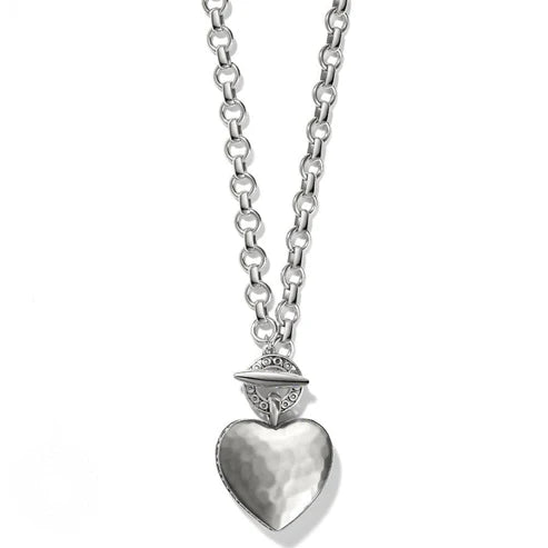Brighton Silver Heart Toggle Necklace - Elegant Sterling Silver Jewelry for Women | Perfect for Valentine's Day Gifts, Anniversary Presents & Romantic Occasions