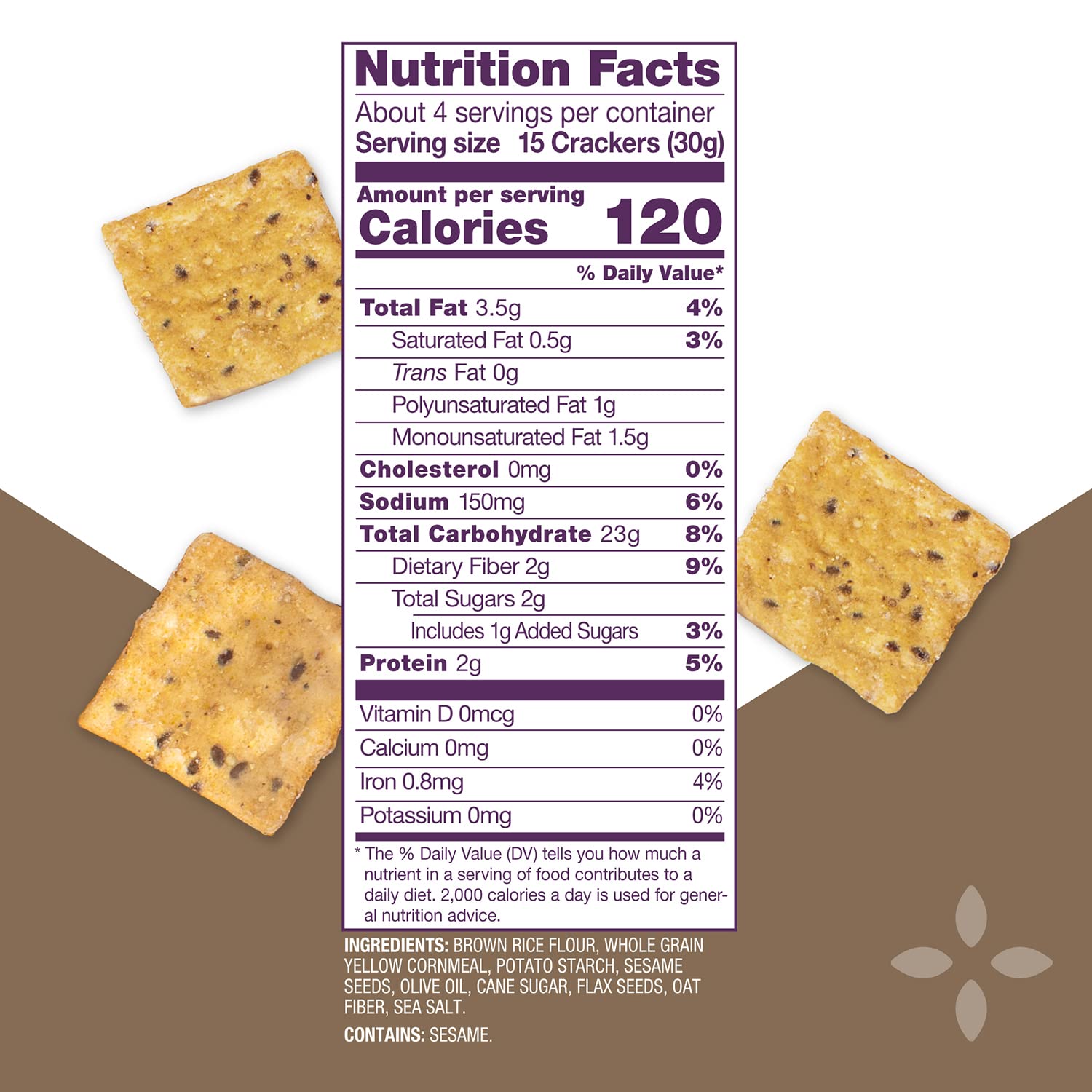 Crunchmaster Multi Grain Gluten Free Crackers - Sea Salt Flavor, 4 Ounce Bags (Pack of 12) | Healthy Snacks for School, Office & Travel | Vegan & Kosher Certified