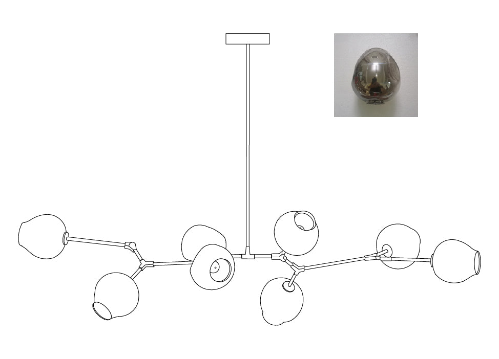 Modern Bifurcation Bubble Chandeliers - Elegant Crystal Glass Ceiling Light Fixture for Dining Room, Living Room & Bedroom Decor
