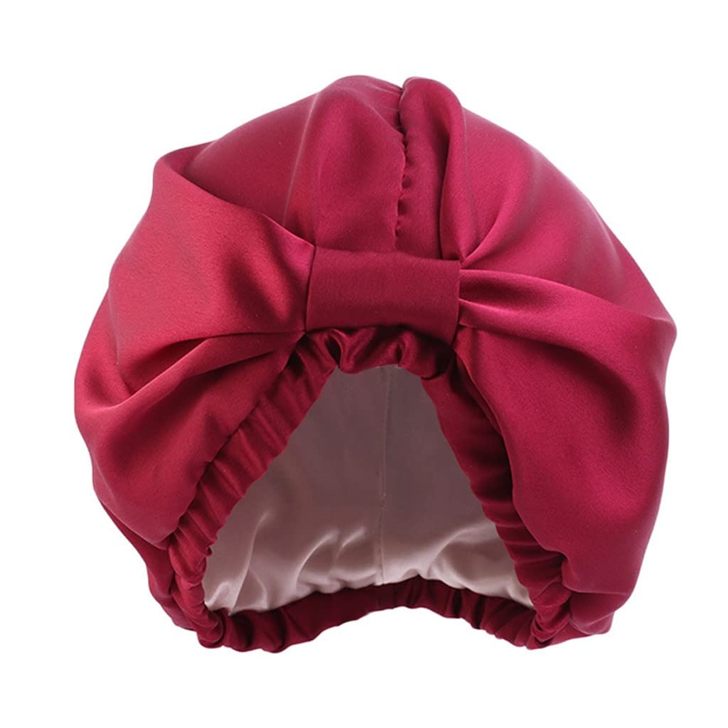 Silk Sleep Cap for Women - Imitation Hair Night Hat, Knotted Bonnet for Sleeping, Hair Care Turban for Confinement & Bedtime (Color: E, One Size) - Perfect for Nighttime Hair Protection & Postpartum Care