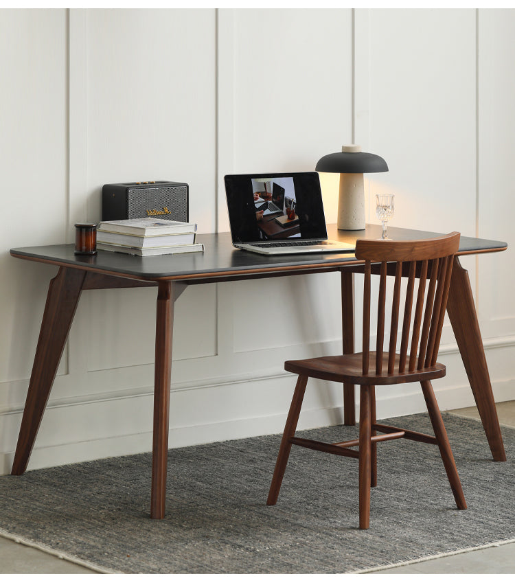Premium Black Walnut Solid Wood Dining Table - Handcrafted North American Hardwood, Rustic Farmhouse Style for Dining Room & Kitchen Decor