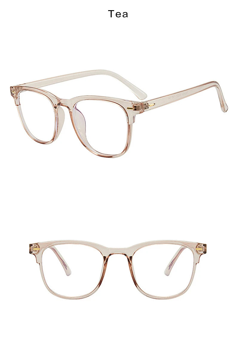ARTView Chic Transparent Tea Tinted Progressive Multifocal Reading Glasses - Rounded Rectangle Frame for Computer Work, Reading & Daily Use