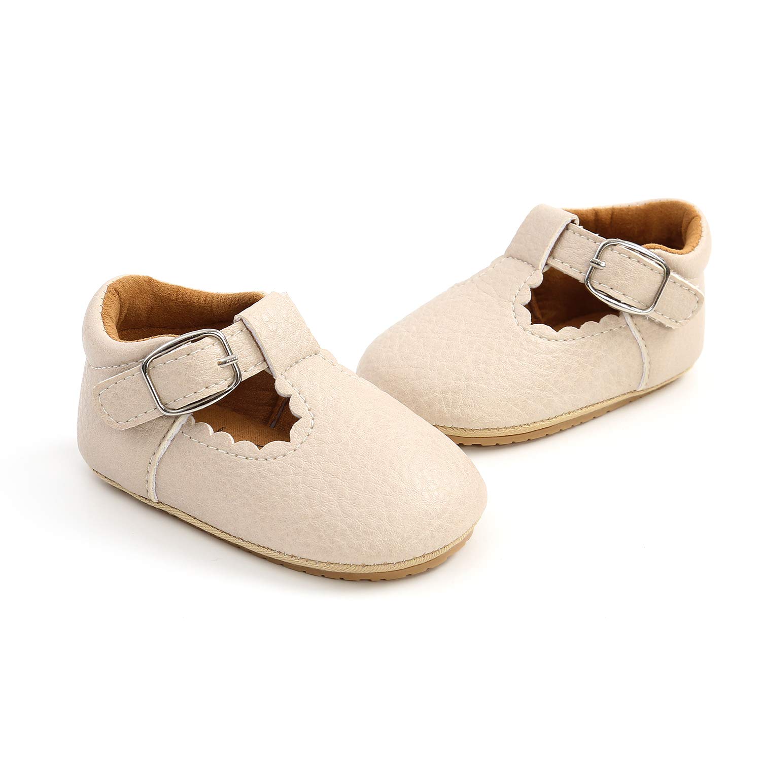 Baby Girl Soft Sole Mary Jane Shoes - Infant Toddler Walking Flat Shoes for Prewalkers & First Walkers - Princess Style Crib Shoes for Wedding & Special Occasions - Perfect for Parties, Photos & Everyday Wear