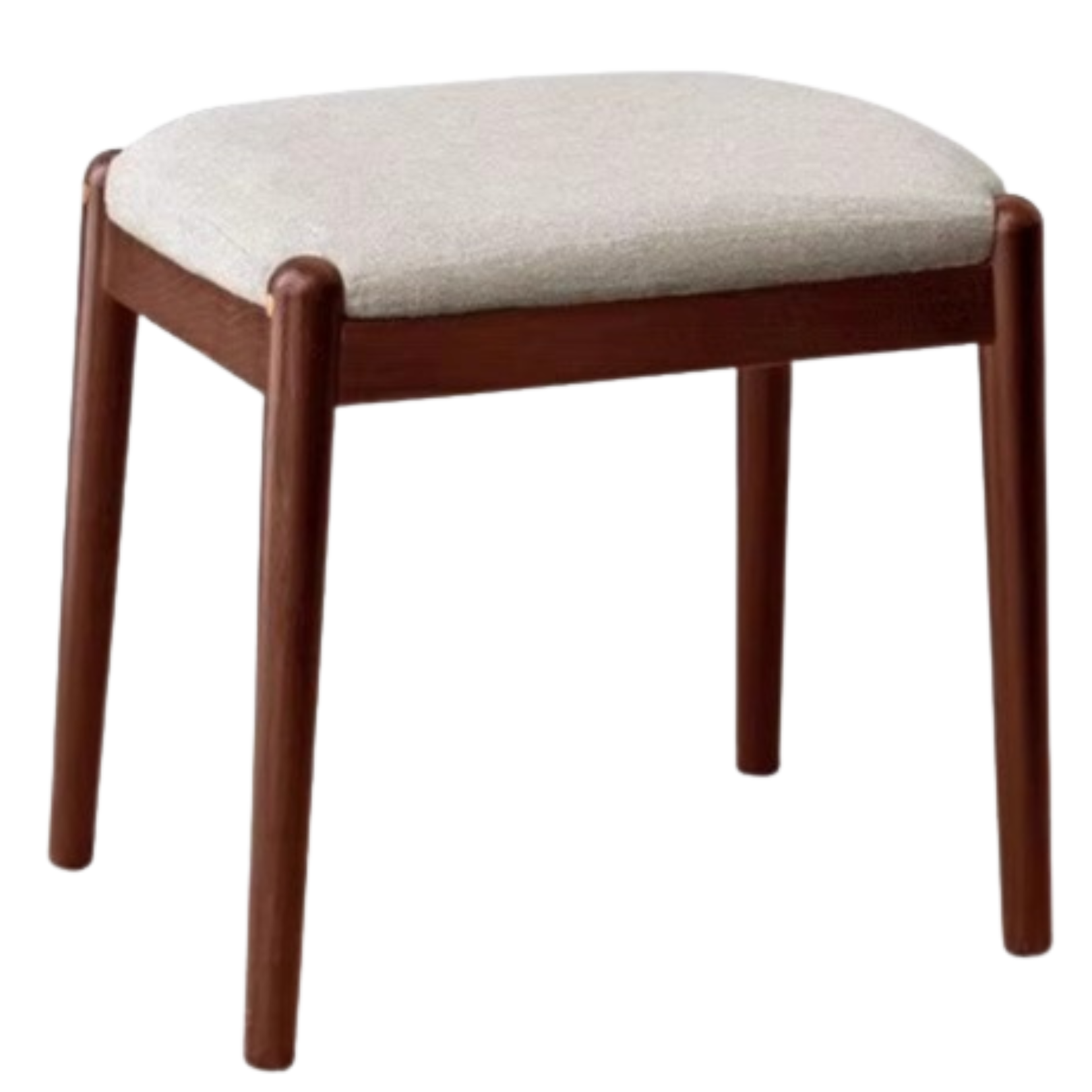16.7x12.615.7 inch / 42.5x32.5x40cm / Rich Dark Walnut color / off-white makeup stool