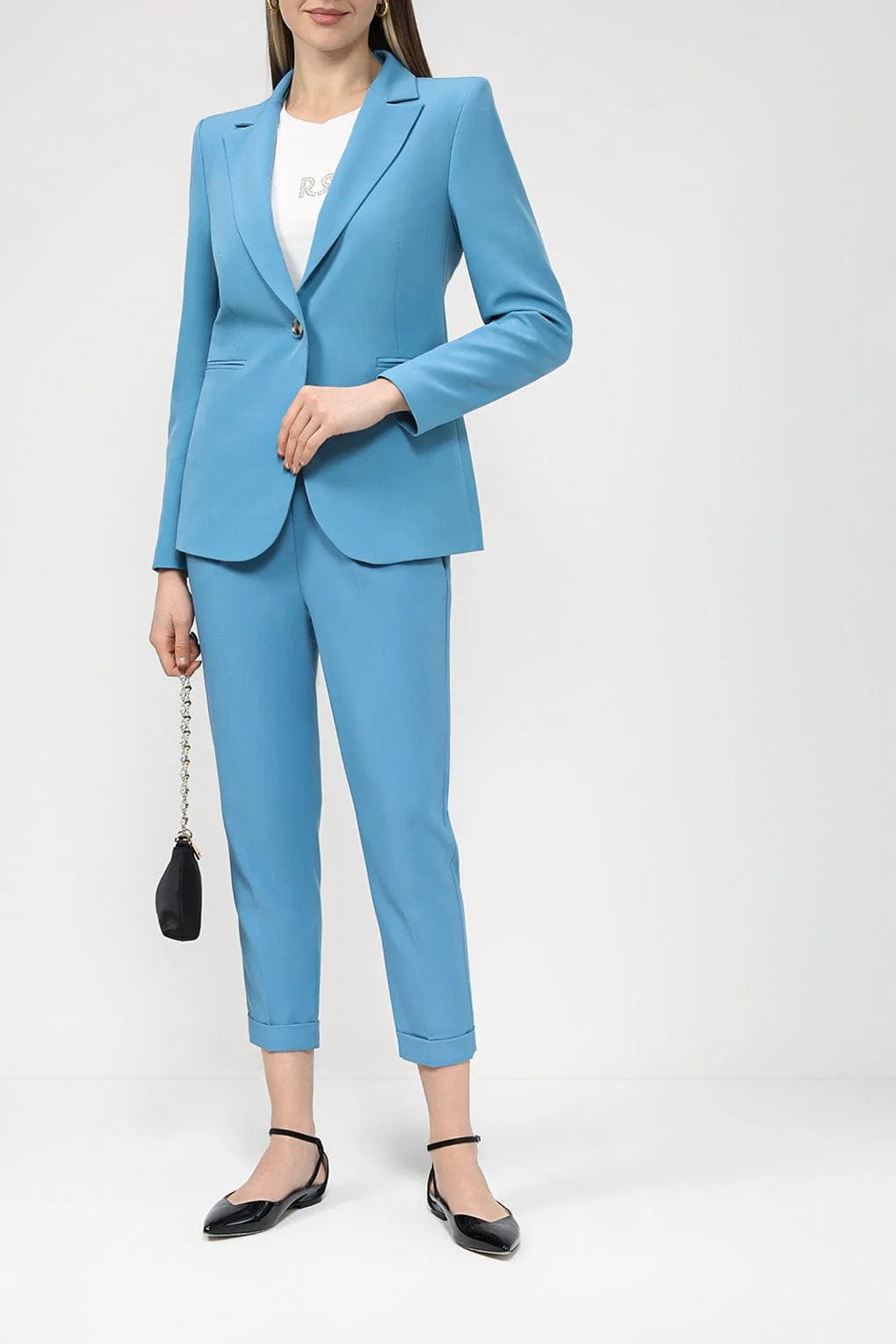 2 Piece Business Casual Peak Lapel Women's Suit Set (Blazer & Pants) - Perfect for Office, Interviews & Professional Events