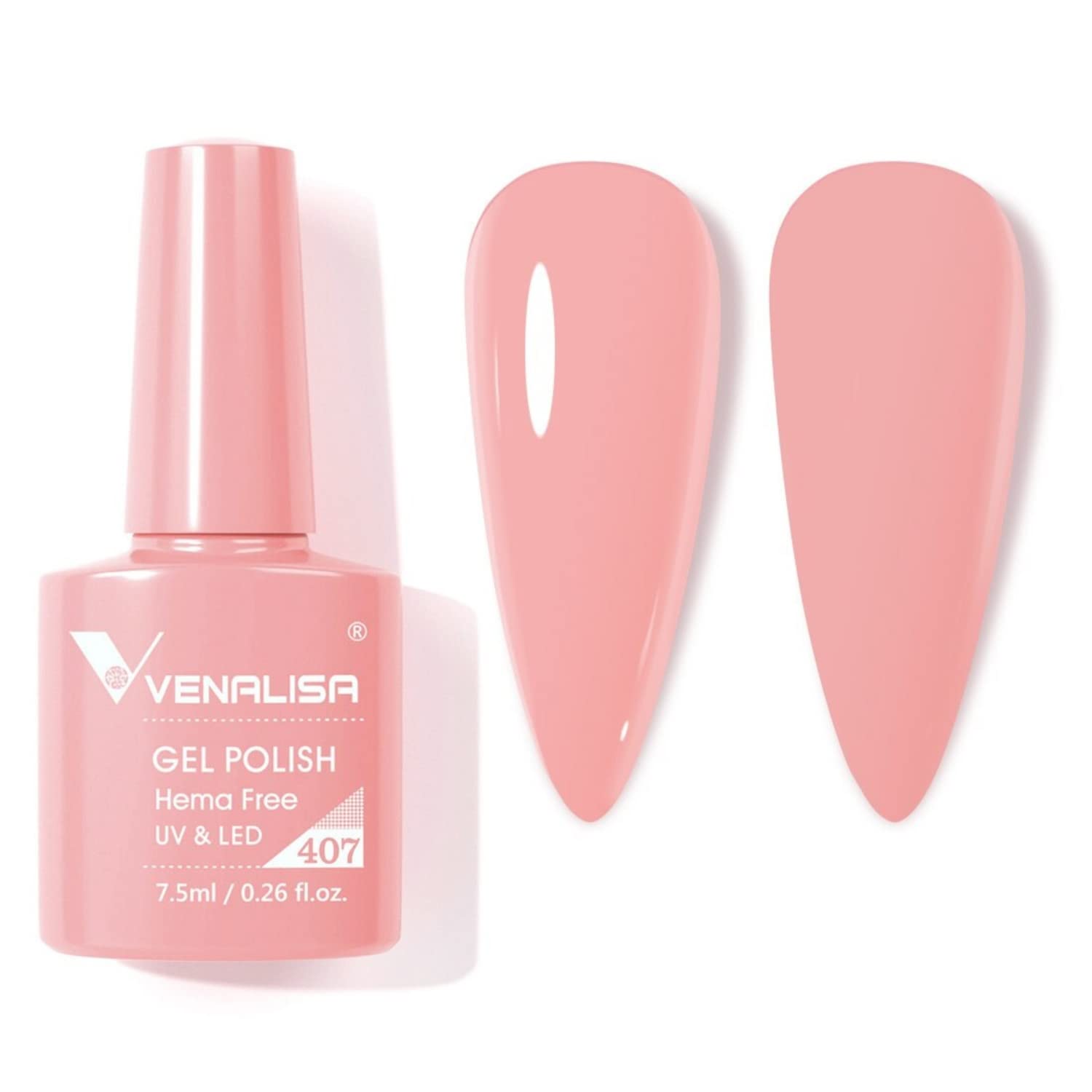 VENALISA #407 Gel Nail Polish 7.5ml - Soak Off UV LED Nail Gel for Manicure & Nail Art - Salon Quality Long Lasting Gel Polish - Requires UV/LED Light to Cure - Perfect for Home DIY & Professional Salon Use
