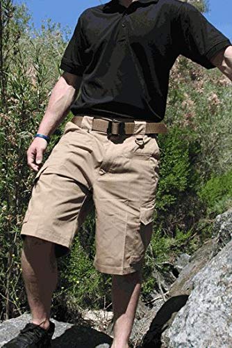 LAPG Men's Tactical Shorts with Elastic Waistband - Durable Ripstop Cargo Shorts for Workout & Outdoor Activities | Perfect for Hiking, Camping, and Tactical Training