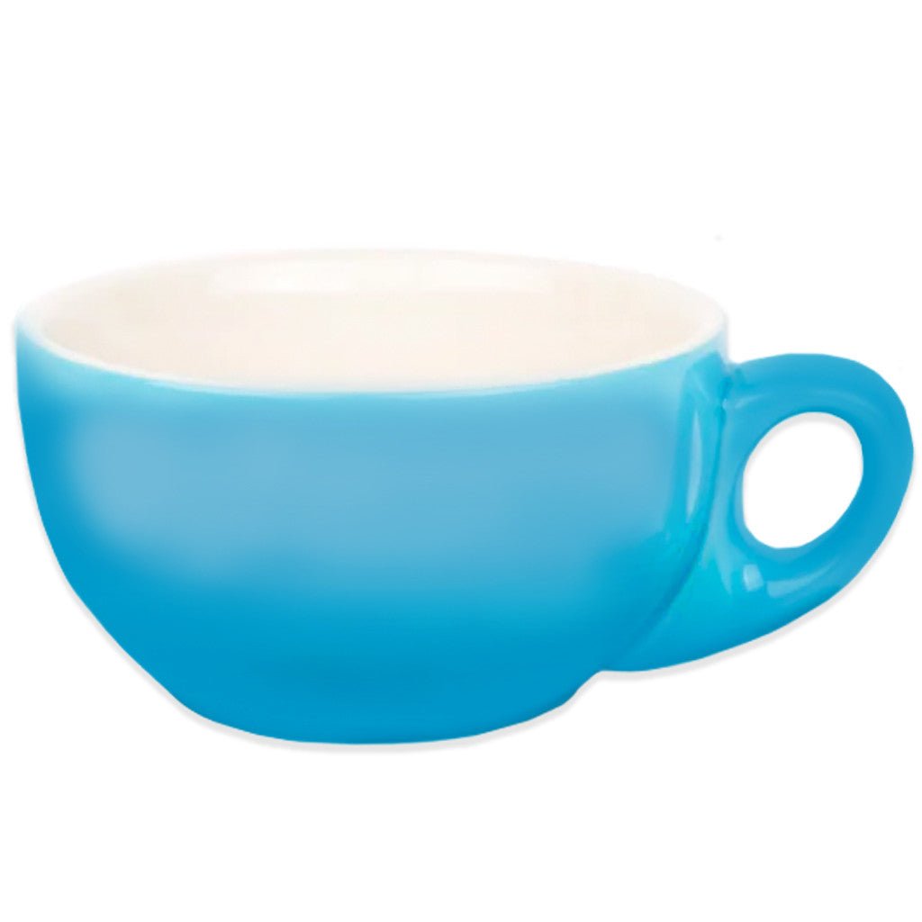 Premium 220ml Cappuccino Cups - Italian Style Porcelain Coffee Mugs Set of 6 - Perfect for Espresso, Latte & Hot Chocolate at Home, Cafes or Restaurants