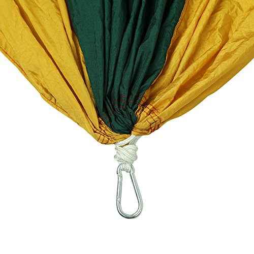 ELEOPTION Portable Double Camping Hammock with Aluminum Carabiners - 118