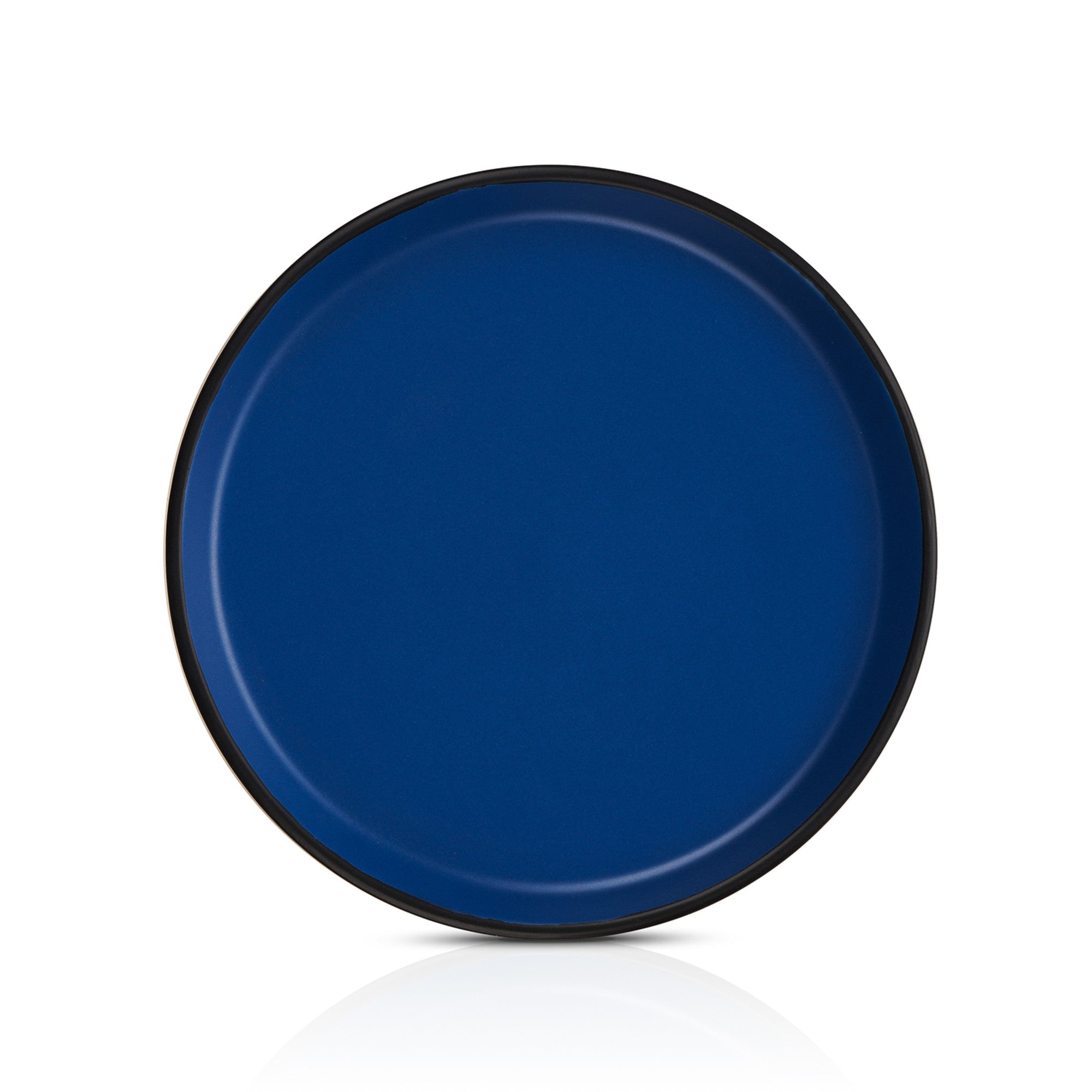 Albie Stoneware Salad Plate - Blue and Black Ceramic Dinnerware for Restaurants, Home Dining & Party Serving - Durable & Stylish Dish Set