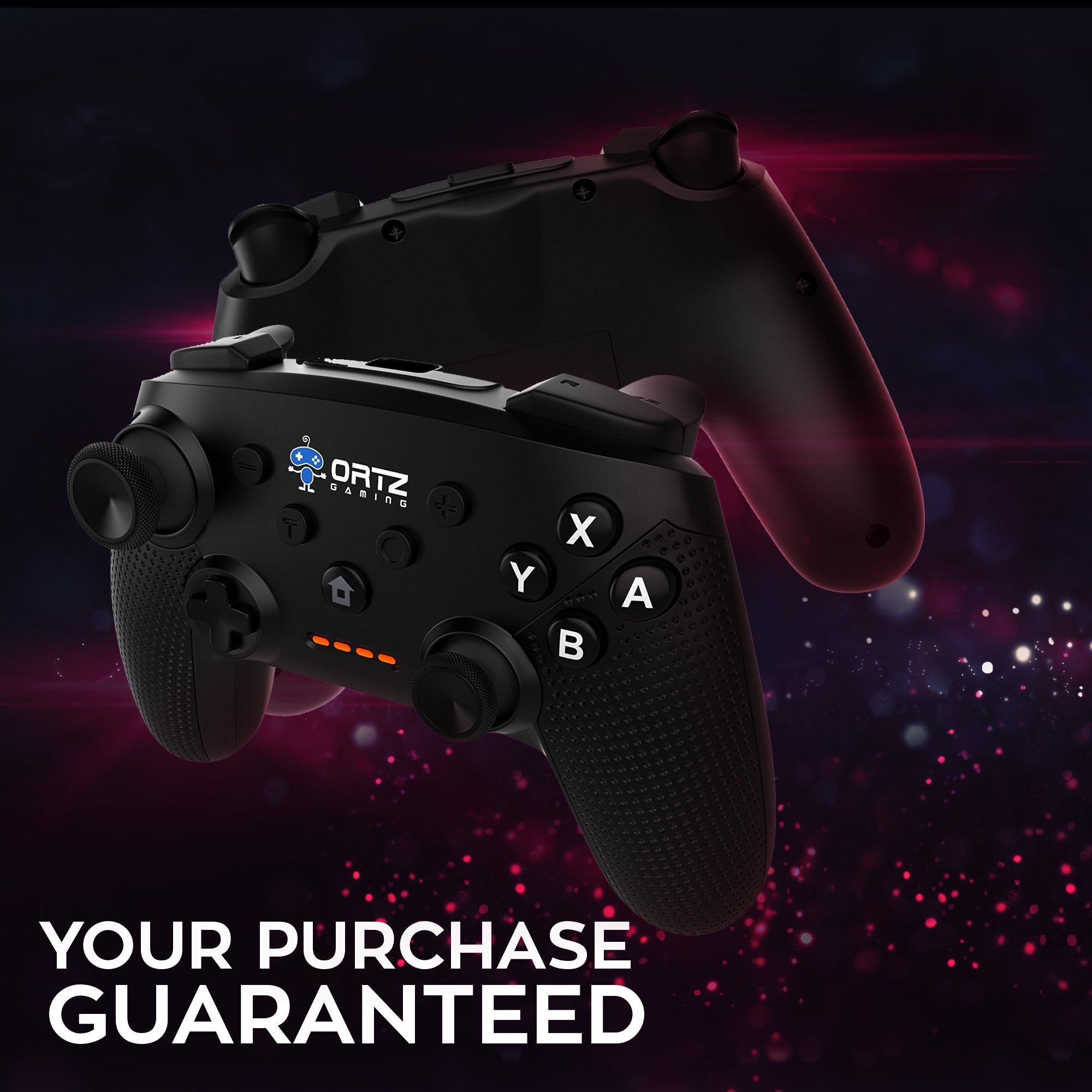 Ortz Wireless Gaming Controller for Nintendo Switch, PC, Windows 7/10 & Android - Free Analog Sticks Included with Turbo Buttons | Perfect for Home Gaming, Travel & Multiplayer Sessions