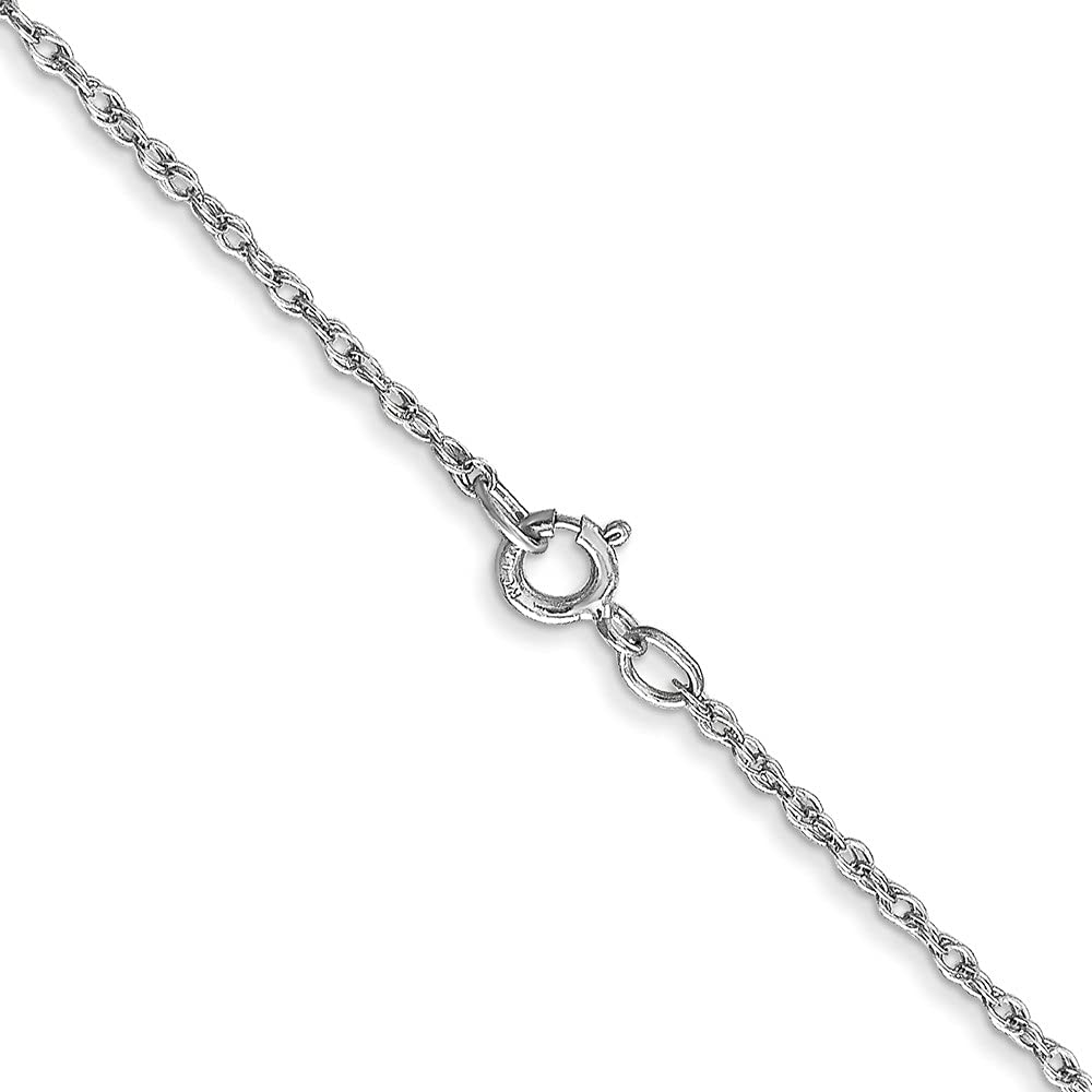 14K White Gold 0.8mm Light Rope Chain Bracelet with Spring Ring Clasp - Dainty Fine Jewelry for Women - Perfect for Everyday Wear, Gifts & Special Occasions