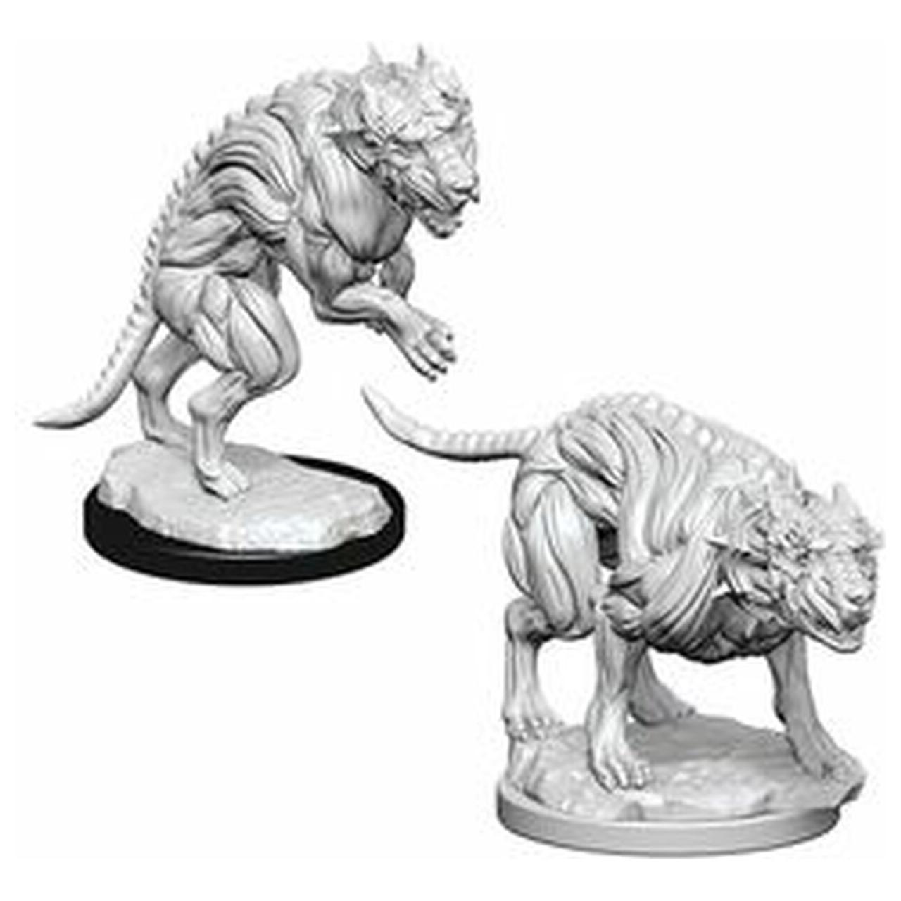 D&D Miniatures - Pathfinder Deep Cuts Hell Hounds Figures for Tabletop RPG Gaming | Fantasy Battle Scenes & Dungeon Crawling