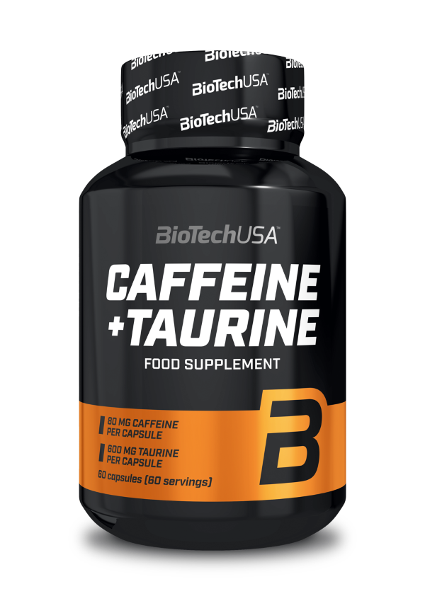 BioTechUSA Caffeine & Taurine Supplement - 60 Capsules for Energy Boost, Focus & Workout Performance | Pre-Workout, Study Aid & Fatigue Relief