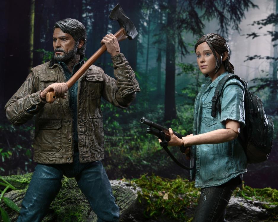The Last of Us Part II Ultimate Joel and Ellie Action Figure 2 Pack - Collectible Video Game Character Figures for Fans, Gifts & Display