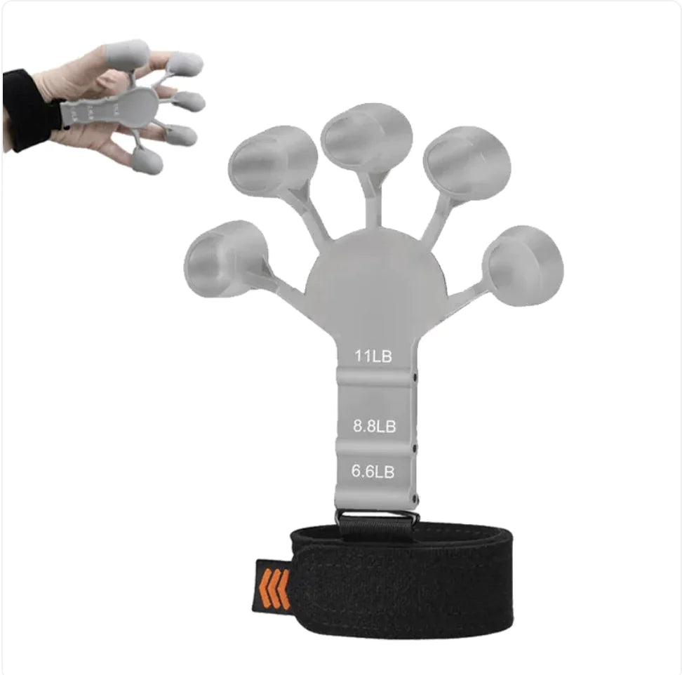 5 Finger Silicone Wrist and Finger Exerciser - Hand Therapy & Strength Training for Gamers, Musicians & Office Workers (Set of 2)