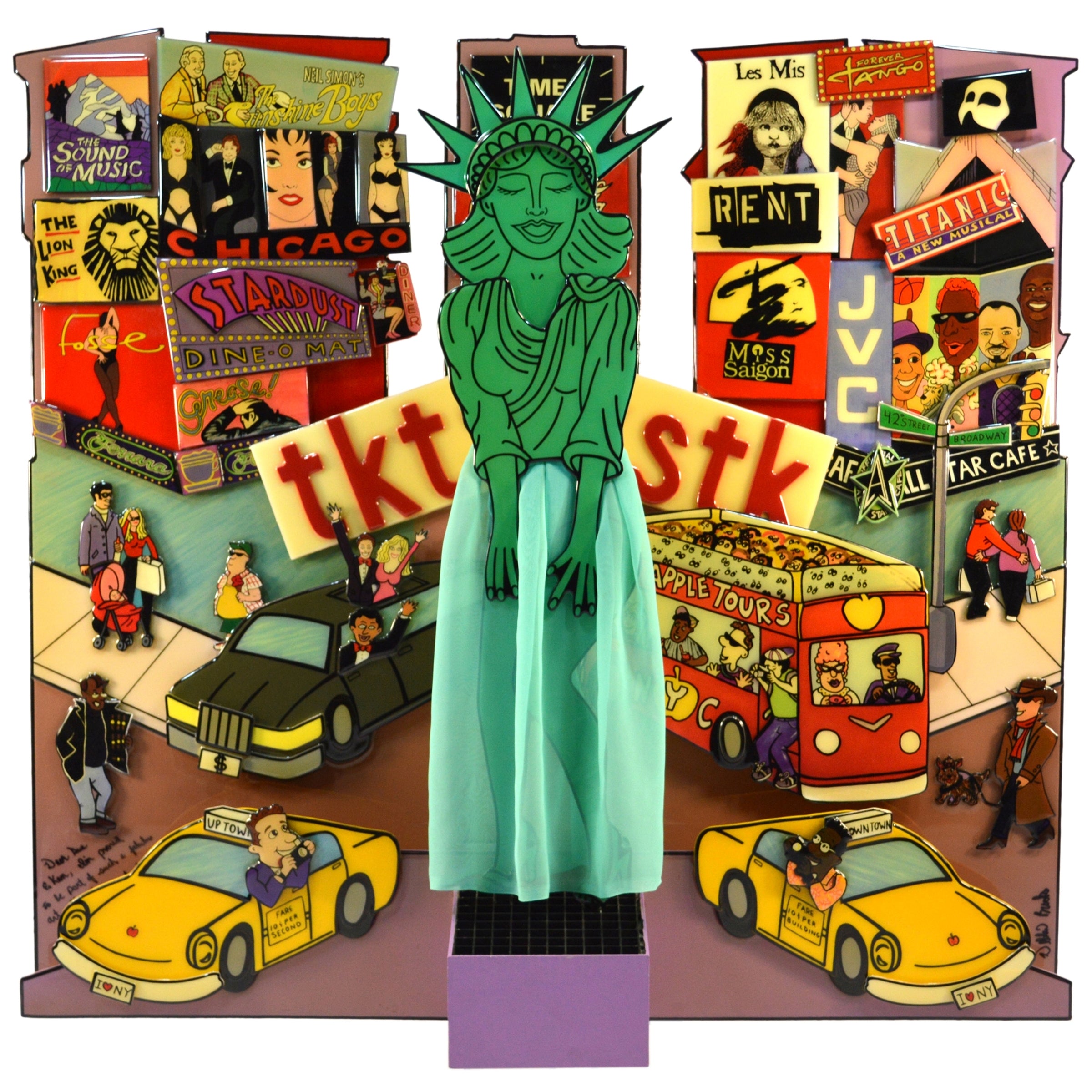 Original 3D Wall Art POPMOTION by Debbie Brooks - Statue of Liberty Limited Edition 122/250 - Rare Collectible for Home & Office Decor