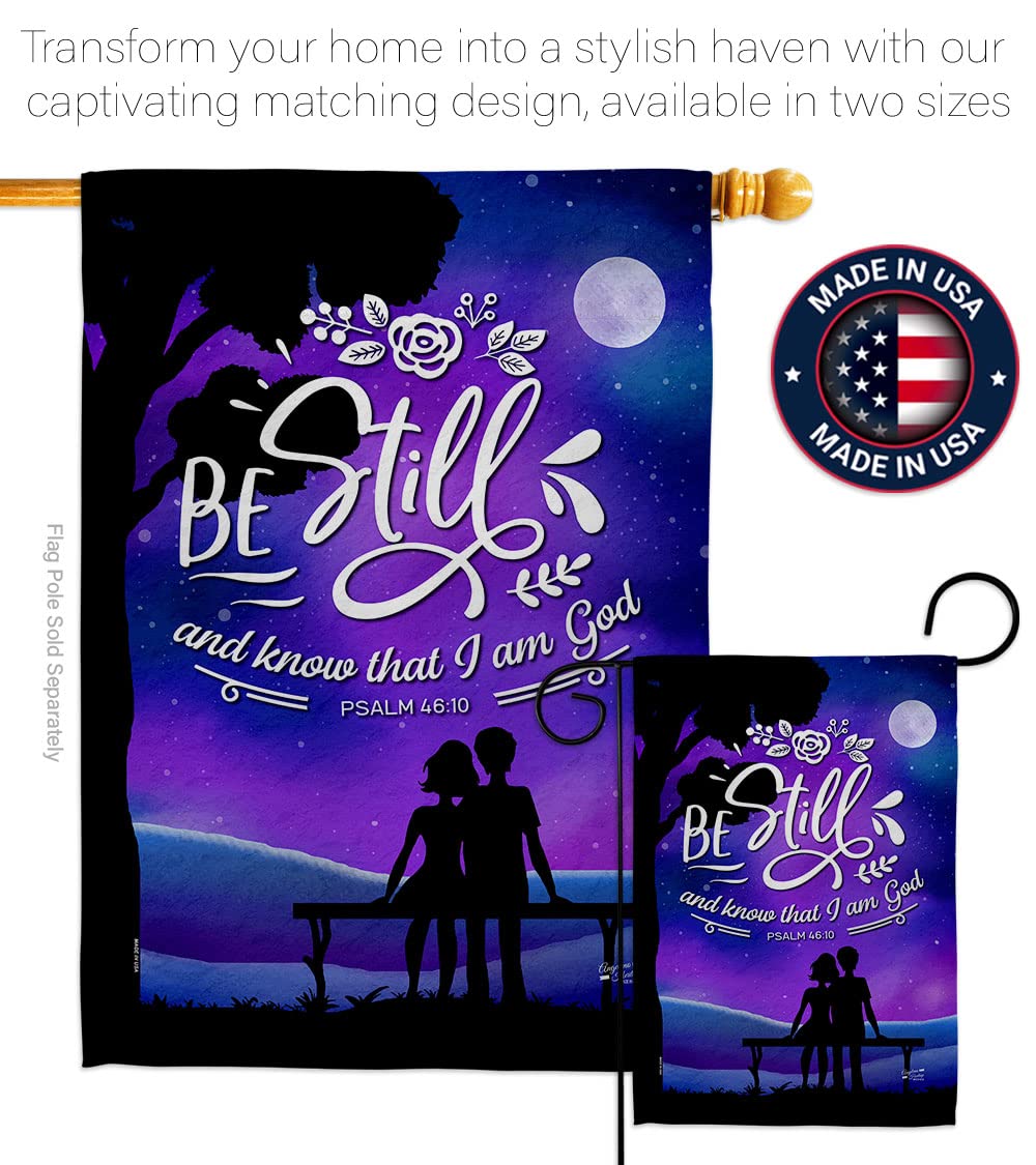 Religious Bible Verse House Flag - Double-Sided Christian Yard Decor for Garden & Home