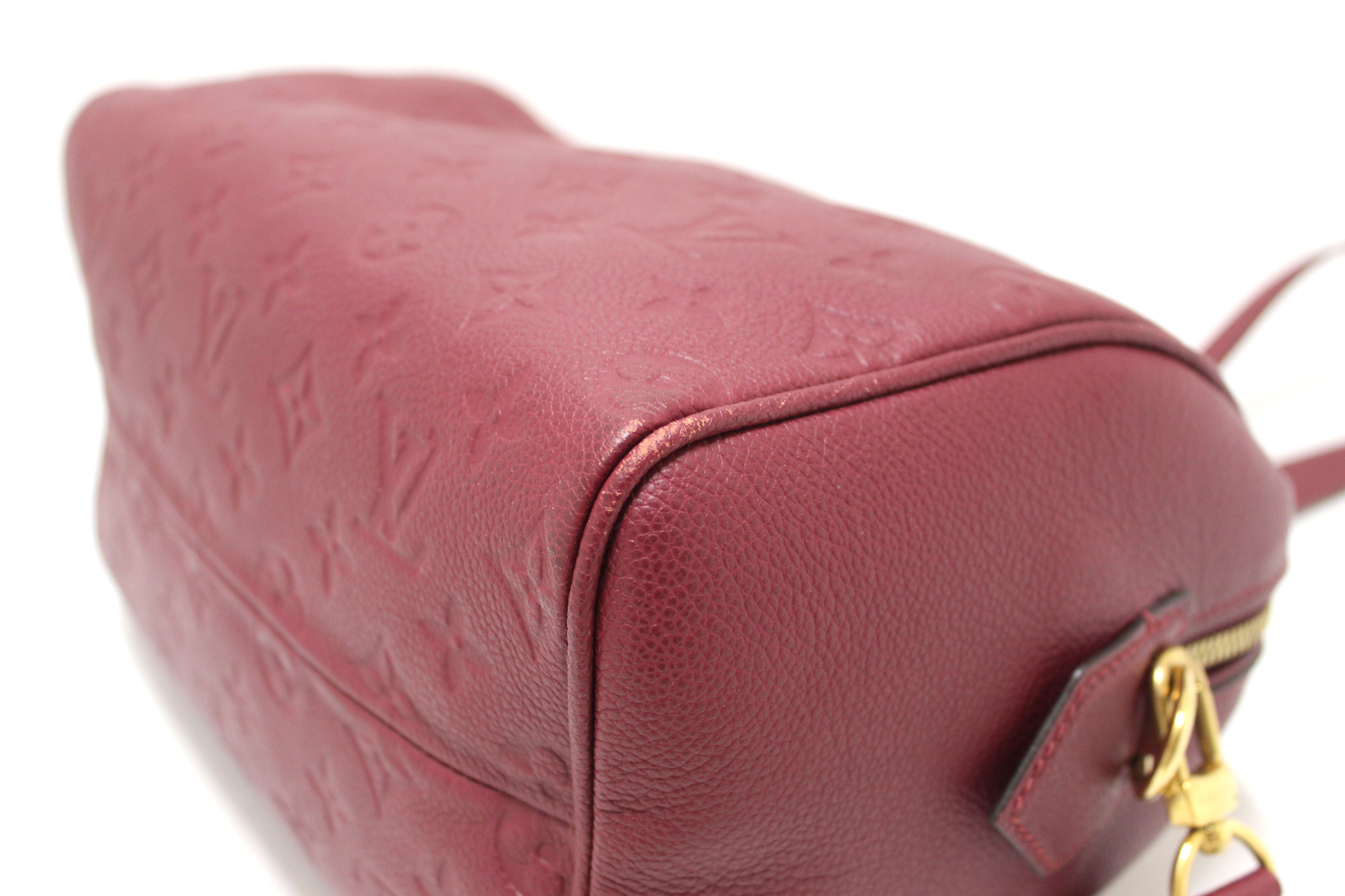 Authentic Louis Vuitton Aurore Empreinte Speedy 25 NM Crossbody Bag with Adjustable Strap - Luxury Leather Handbag for Women, Perfect for Work, Travel & Everyday Use