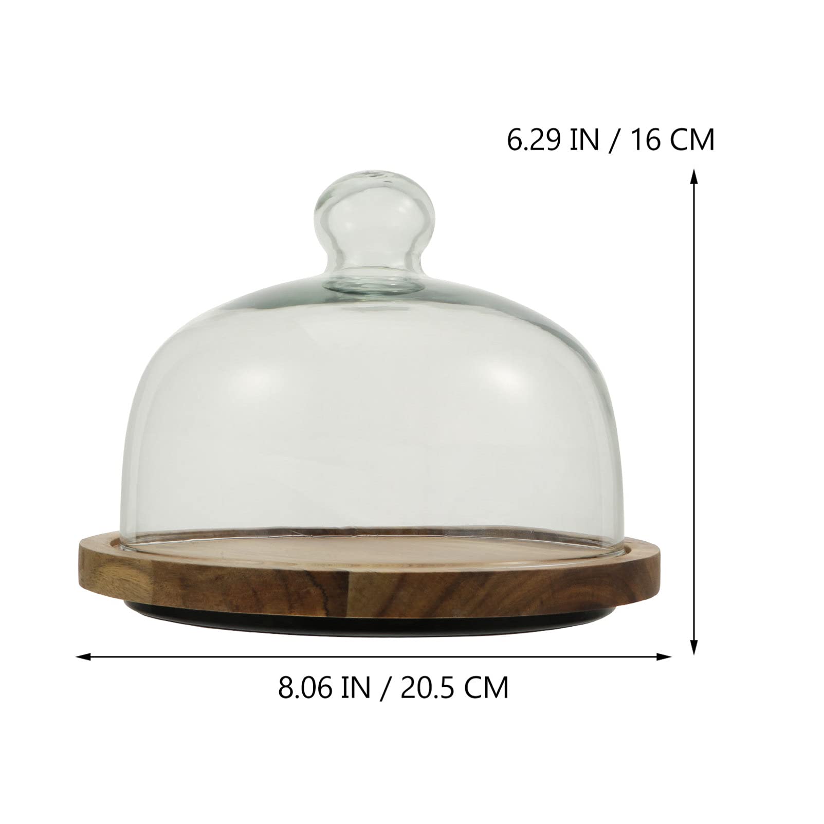 Premium Glass Cake Cover with Tray - Hemoton 12-Inch Clear Cake Dome for Cupcakes, Desserts & Pastries - Perfect for Bakeries, Parties & Kitchen Display