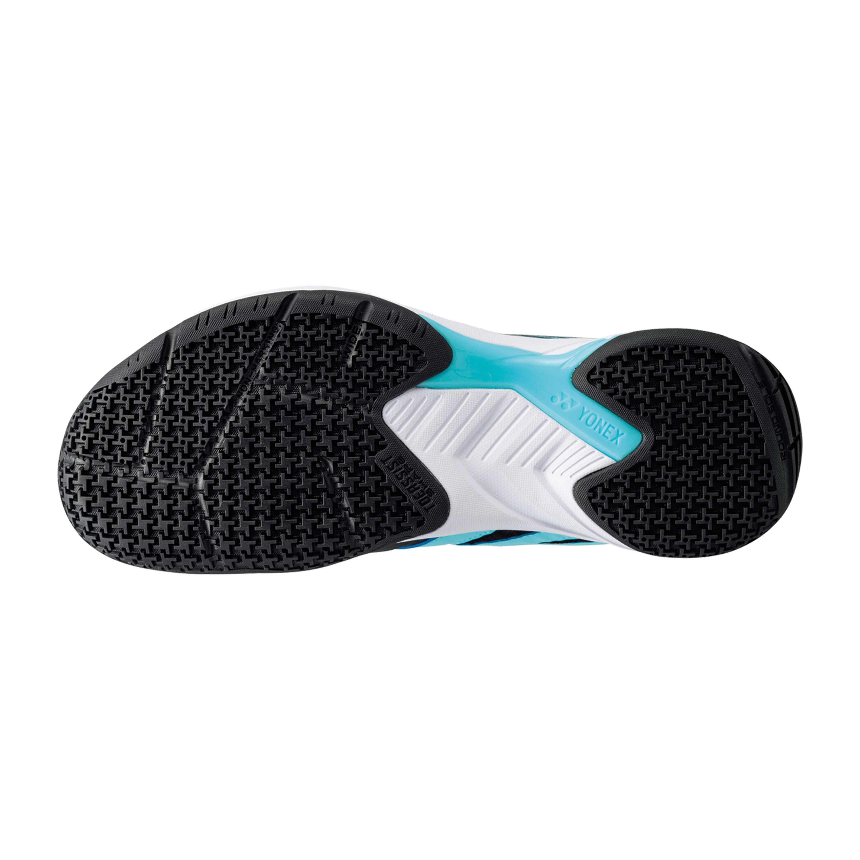 Yonex Power Cushion Cascade Accel WIDE Badminton Shoes for Men - Black/Ice Blue | Lightweight & Shock Absorbing for Competitive Play & Training