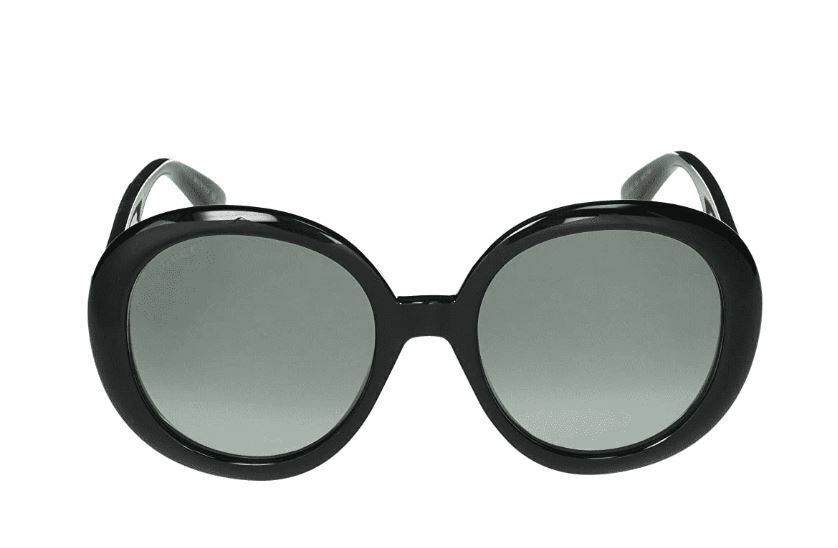 Gucci GG 0712S 001 Black Green/Gray Gradient Round Women's Sunglasses - Luxury Fashion Sunglasses for Women, UV Protection, Stylish Round Frame - Perfect for Outdoor Activities, Beach, Driving & Fashion Accessories