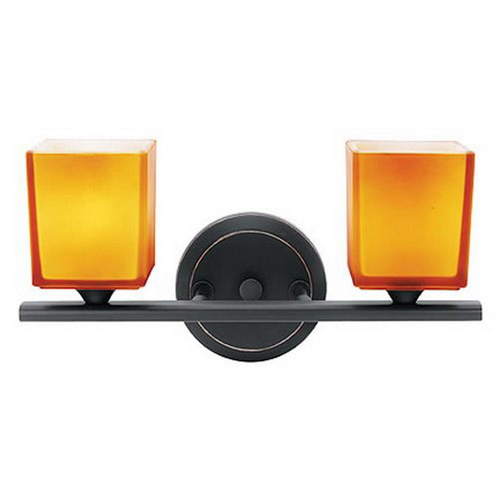 Access Lighting 64002 Two Light Bathroom Vanity Wall Sconce in Oil Rubbed Bronze Finish - Perfect for Bathroom Mirror Lighting and Modern Home Decor