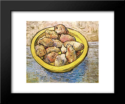 Vincent van Gogh Still Life Potatoes in Yellow Dish - 24x20 Framed Art Print | Wall Decor for Living Room, Bedroom & Office