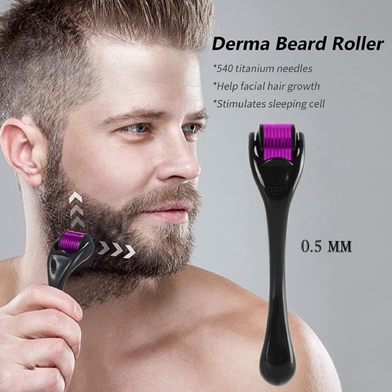 Derma Roller for Anti-Aging & Scar Removal - Micro Needle Roller for Hair Regrowth & Skin Rejuvenation - Facial Exfoliator & Polish Tool (Pack of 2) - Perfect for At-Home Skincare Routine & Professional Treatments