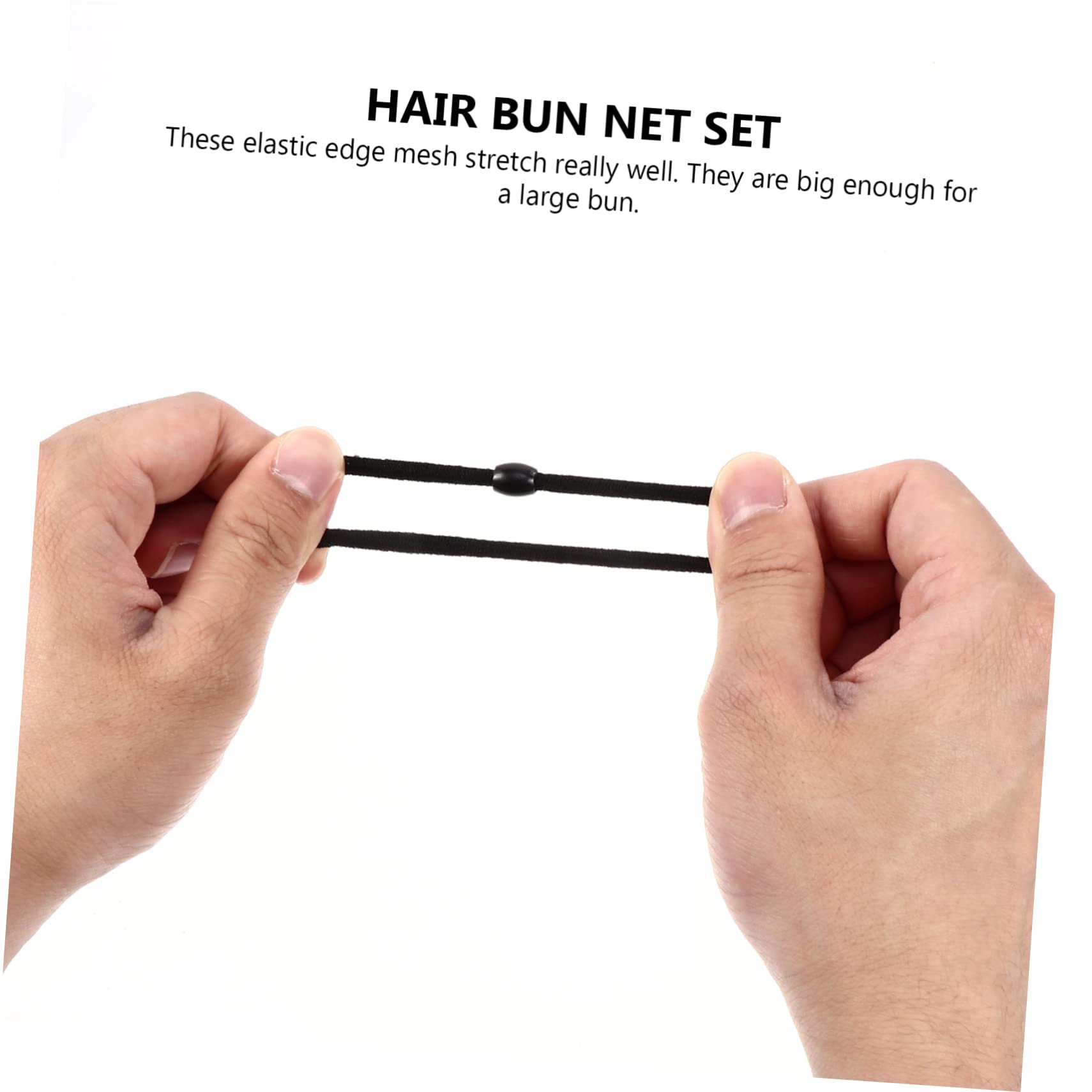 Minkissy Elastic Hair Net Kit - 1 Set Black Invisible Hairnets with Hairpins & Elastic Bands | Hair Bun Maker for Women | Perfect for Work, Salon, Cosplay & Daily Hair Styling