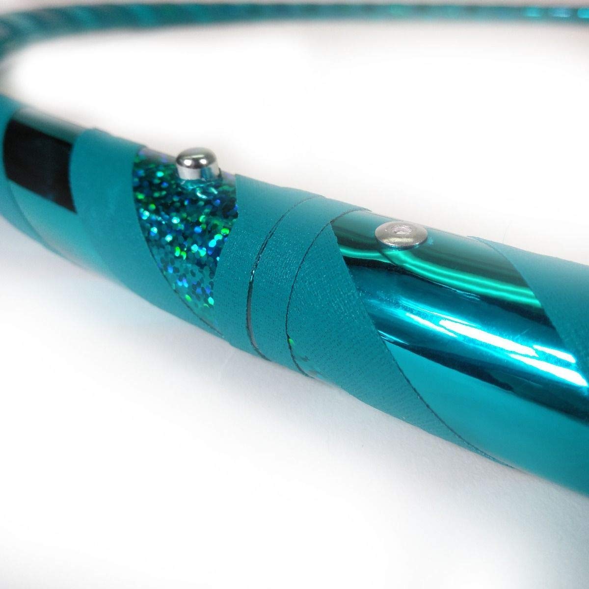 Aquamarine Dream Weighted Hula Hoop for Beginners - Exercise & Fitness Workout - USA Made - Perfect for Home Gym, Outdoor Activities & Weight Loss