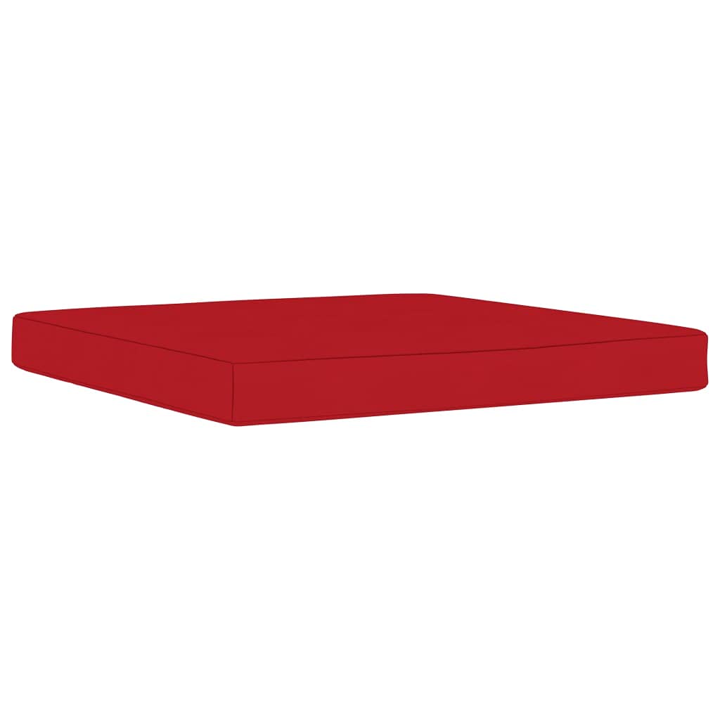 Red Fabric Pallet Ottoman Cushion - Comfortable Seating & Footrest for Living Room, Bedroom, or Nursery