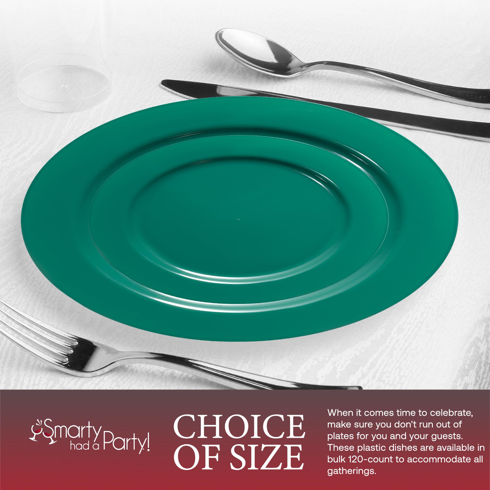 240-Piece Premium Green Disposable Plate Set - 120 10.25