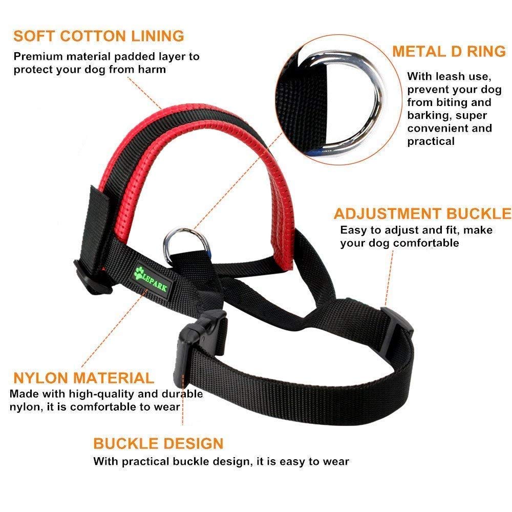 Adjustable Dog Muzzle for Small Medium Large Dogs - Anti Biting Barking Chewing Pet Training Tool - Breathable Comfortable Secure Fit (Size S/Red) - Perfect for Grooming, Vet Visits & Walks