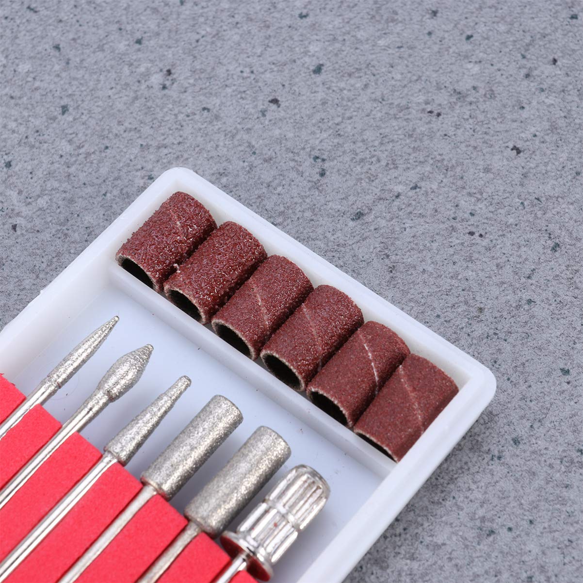6pcs Diamond Nail Drill Bits Set - Professional Sanding & Cuticle Bits for E-File Manicure & Pedicure - Perfect for Nail Salons & Home Use