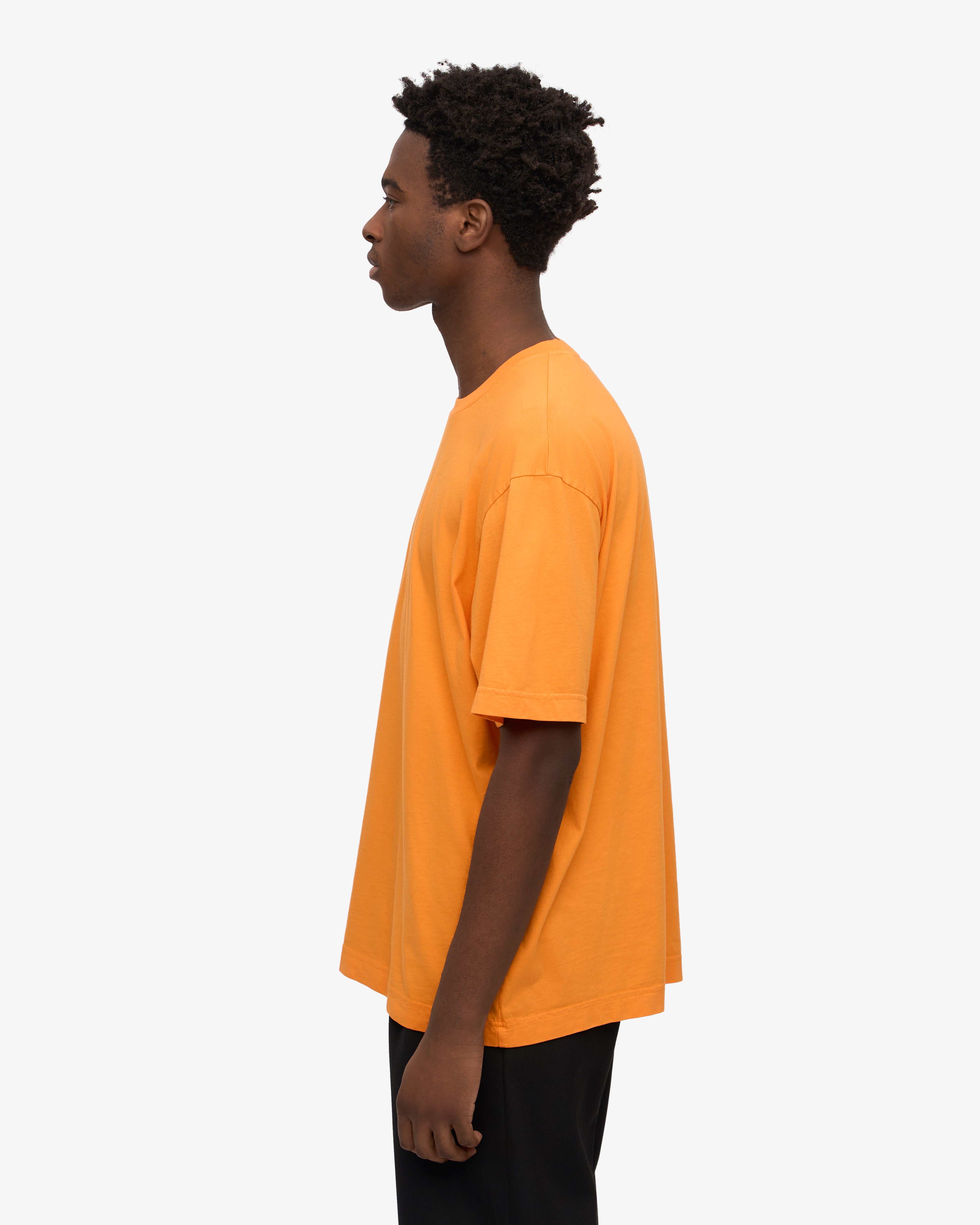 Oversized Organic Cotton T-Shirt for Women - Sunny Orange - Soft & Comfortable Casual Wear for Everyday Outfits & Loungewear